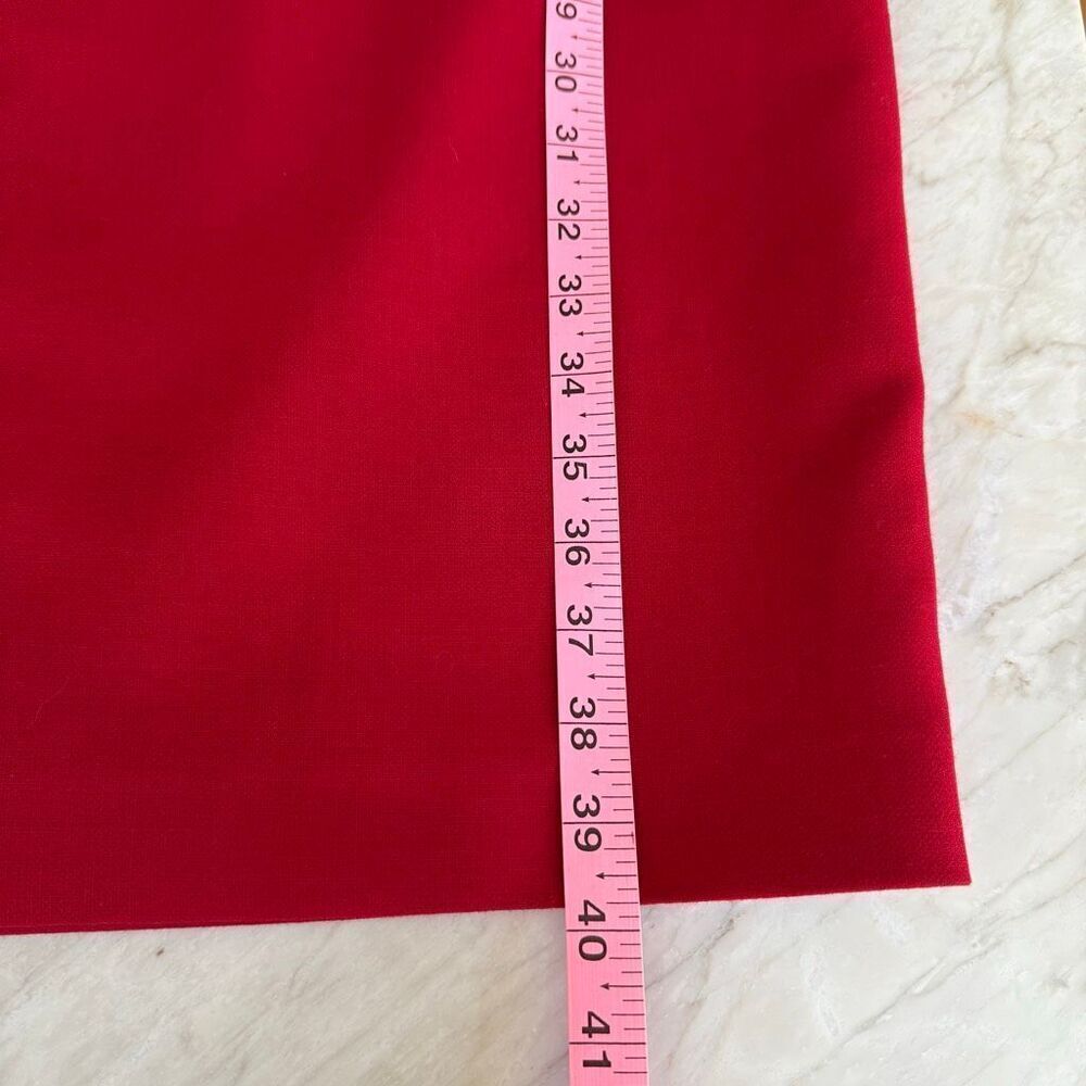 Brooks Brothers wool blend red peplum sheath dress size 16 - Picture 7 of 8